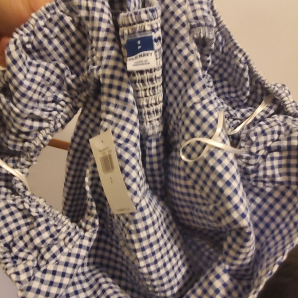 Tiered blue checkered dress - Picture 3 of 3